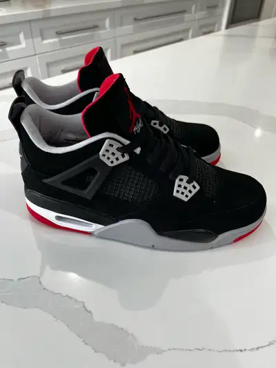 Brand New OG Jordan 4 bred UA’s - Size 10, View more