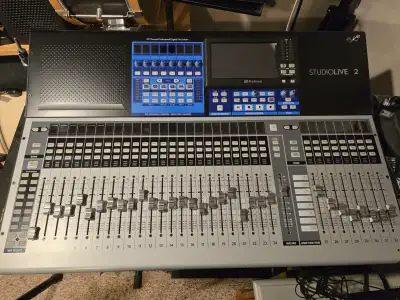 Digital mixer with 33 motorized faders with the option for user defined layout. 32physical channels...