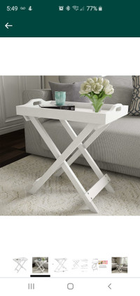 Table with removable tray