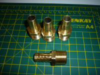 1/2 inch brass M I P adapters