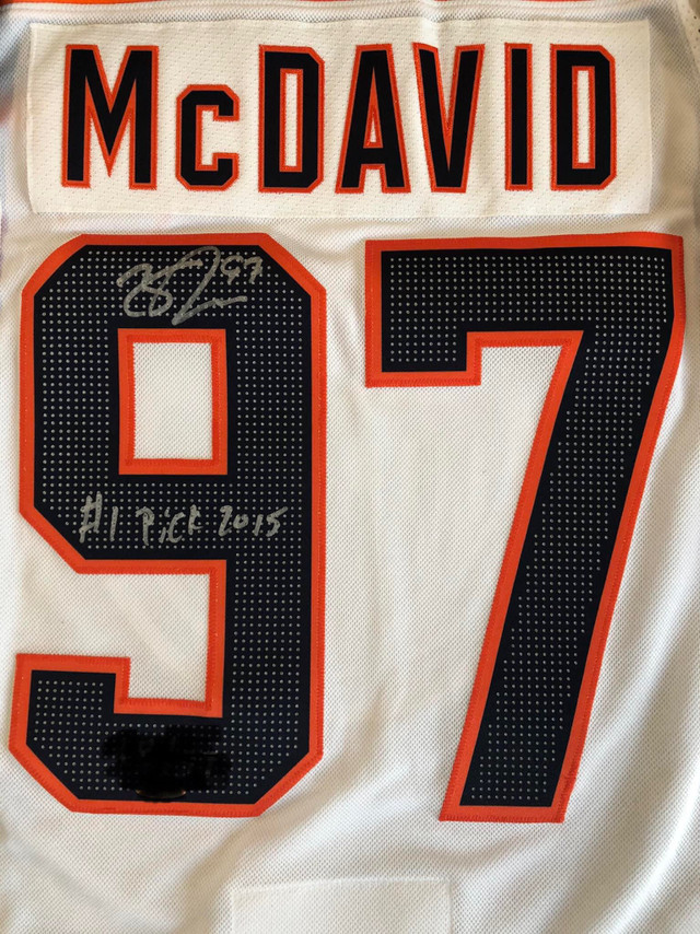 Connor Mcdavid Signed & Inscribed 1st Pick Adidas Jersey in Arts & Collectibles in Oshawa / Durham Region - Image 2