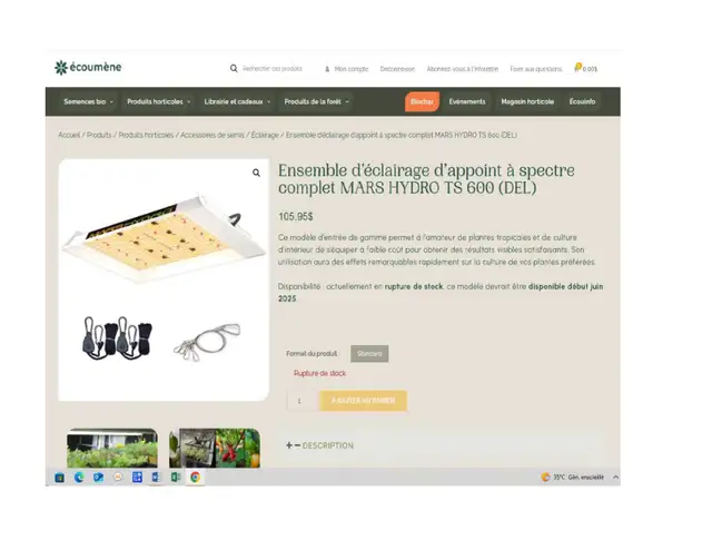 MARS HYDRO TS 600 Full Spectrum LED Grow Light Kit in Outdoor Lighting in Gatineau - Image 5