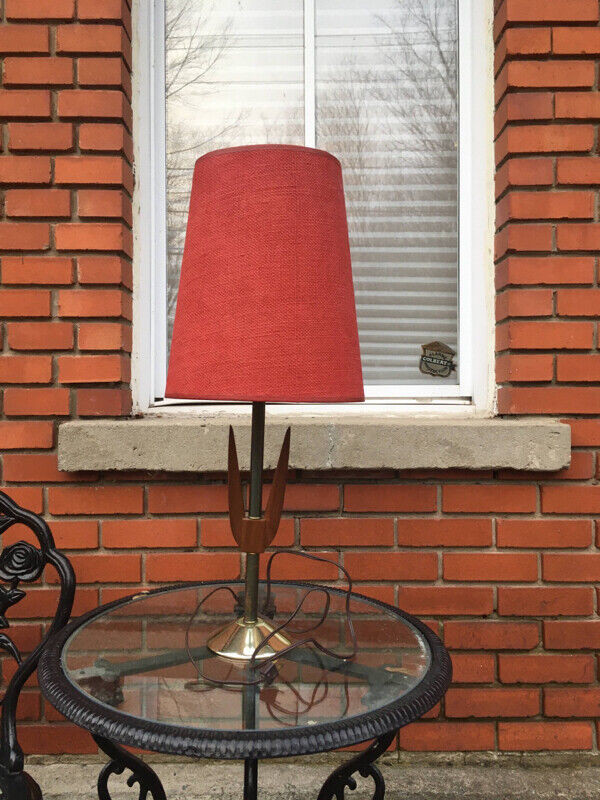 Lampe de Table Vintage Mid Century Teck 1960 dans Éclairage intérieur et plafonniers  à Ville de Montréal - Image 4