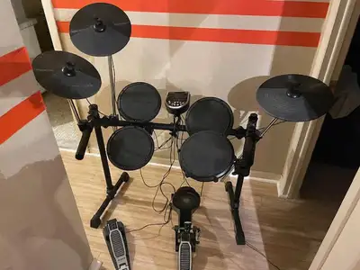 ELECTRONIC  DRUM  KIT  WITH STAND, View more