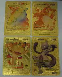 Cartes Pokemon GOLD VMAX PROMO RARE Pikachu Charizad RARE cards