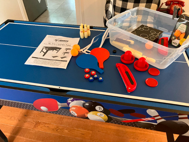 Games Table - 5 in 1 - Pool, Hockey, Ping Pong, Bowl, Shuffle in Toys & Games in Oshawa / Durham Region