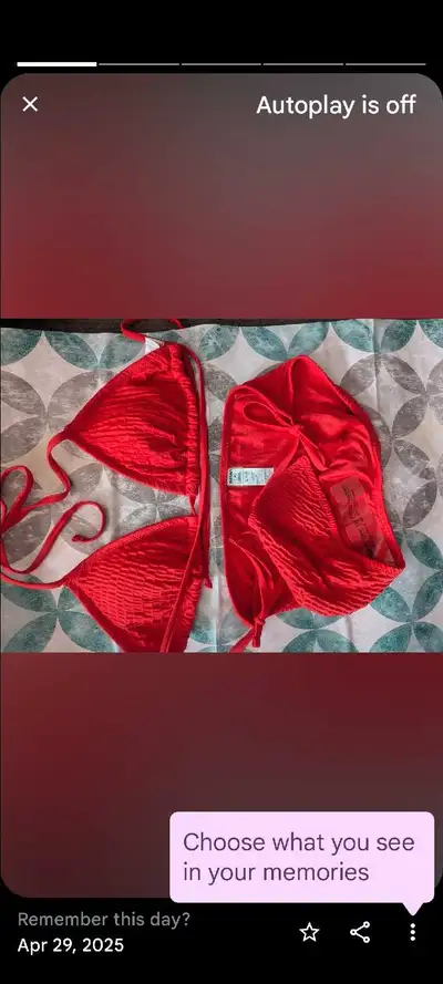 women's bathing suits: red and orange , View more
