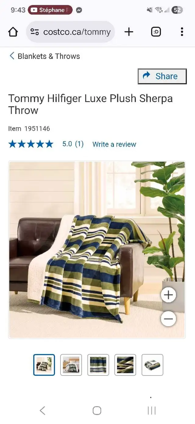 tommy hilfiger luxe plush sherpa throw