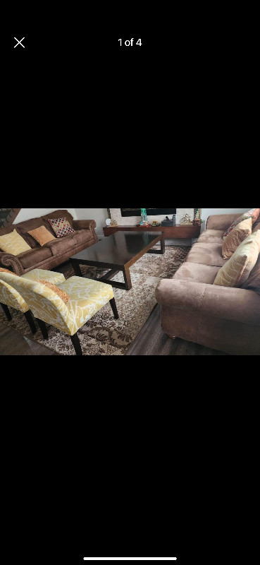 2 pieces 3seat set couch’s in Couches & Futons in Calgary - Image 2
