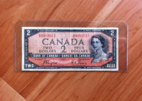 Billet de 2$ 1954 visage du diable (rare)