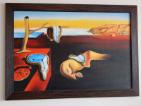 Hand Painted Oil Salvador Dali Repro.