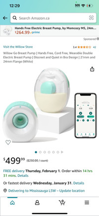 Willow Go Breast Pump | Hands Free, Cord Free, Wearable Double E