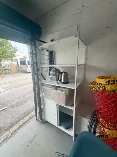 IKEA Metal Shelving Unit with Cabinet, View more