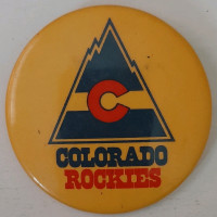 Rare Macaron Epinglette Colorado Rookies 2 Pouces 1970s