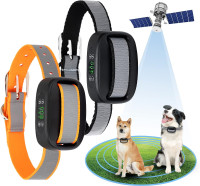WIEZ GPS Wireless Dog Fence Collar Included Model D010 2 Pack