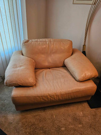 4 Piece High-End Full Italian Leather Sofa Set w/Ottoman