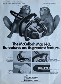 1977 McCullough Mac 140 Chainsaw Original Ad