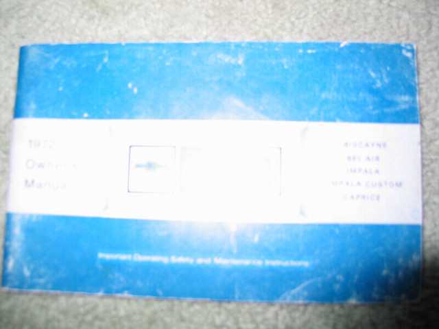 Owners manual, Buick, Impala, Monaco, in Other in Edmonton - Image 2
