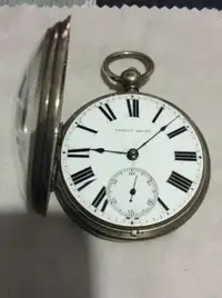 Rare Antique Sterling silver English verge fusee pocket watch