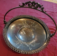 ANTIQUE ENGLISH SILVER PLATE BASKET