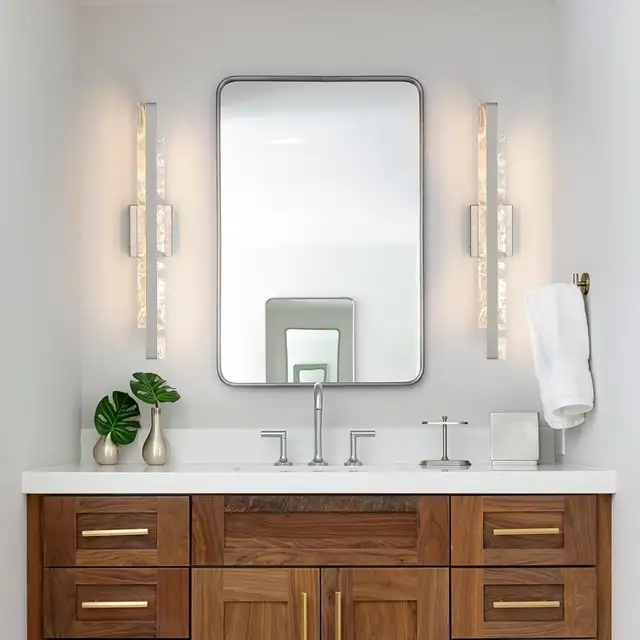 NEW: Modern wall light for bathroom - Brushed nickel63234833489665123