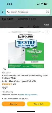 Tub and Tile paint