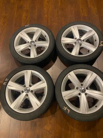 Beautiful set of VW Passat or Jetta OEM rims and Firestone Firehawk GT tires size 225/45/17 Barely a...
