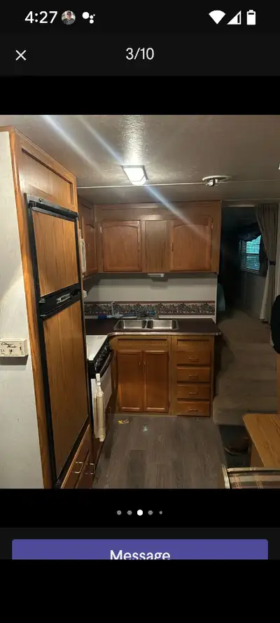 2000 Jayco Qwest 5th wheel 26.5 feet. Rear bunk beds and a pull out couch, table also turns into a b...