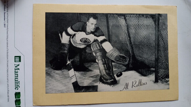 1944-63  Beehive Al Rollins Chicago Blackhawks Group 2  photo in Arts & Collectibles in St. Catharines