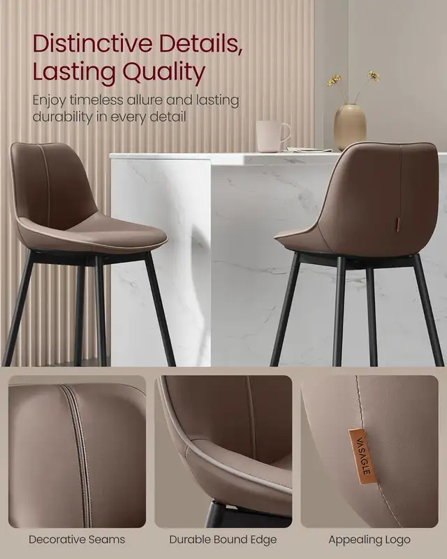 Bar Height Bar Stools with Back, Ergonomic Backrest, Synthetic L in Chairs & Recliners in Markham / York Region - Image 10