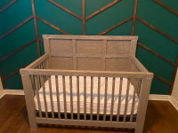Natart Rustico 5-in-1 Convertible Crib with matching dresser