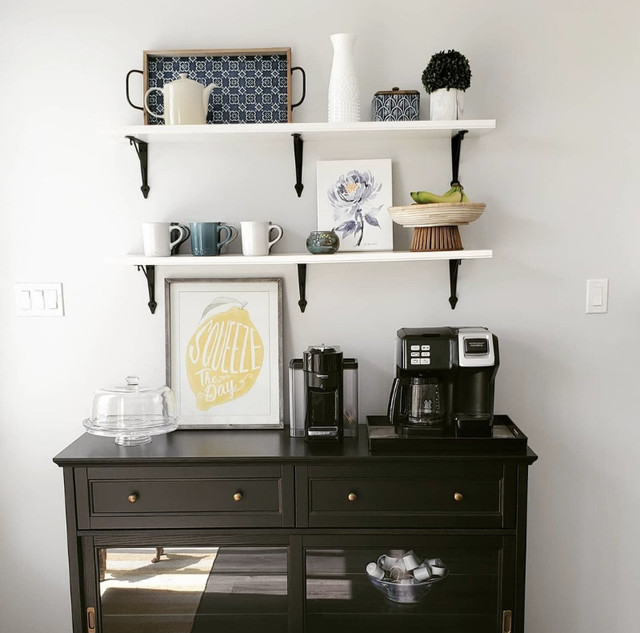 Coffee bar (sideboard and shelves/brackets) Hutches & Display