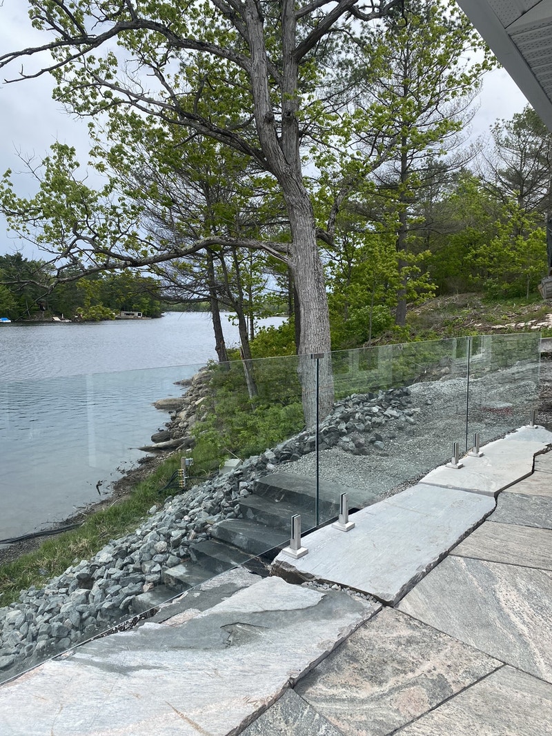 GLASS RAILING DECKS OFFICE ENTRANCES PARTITIONS ENCLOSURES PORCH