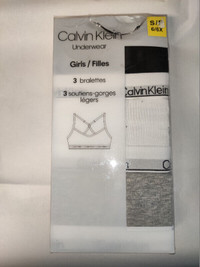 Calvin Klein Girls Bralette - pack of 3, Size: S