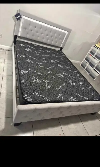 Queen Size Bed Frame And Mattress Brand New For Price INBOX PLEASE