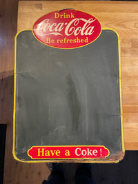 Vintage Tin Coke menu board