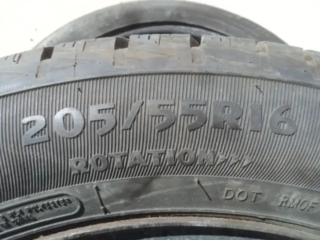 2 Motomaster Winter Tires with Rims for BMW 205/55/16 (5X120 mm) in Auto Body Parts in Edmonton - Image 5