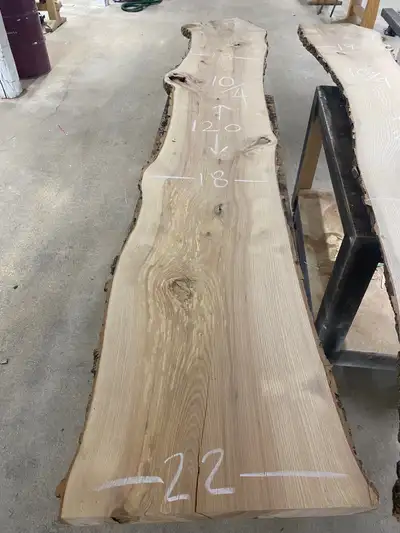 Vacuum Kiln Dried Live edge Ash Slabs , View more