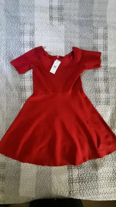 Guess - Off Shoulder, Half Sleeve Mirage Dress (Red Bud), View more