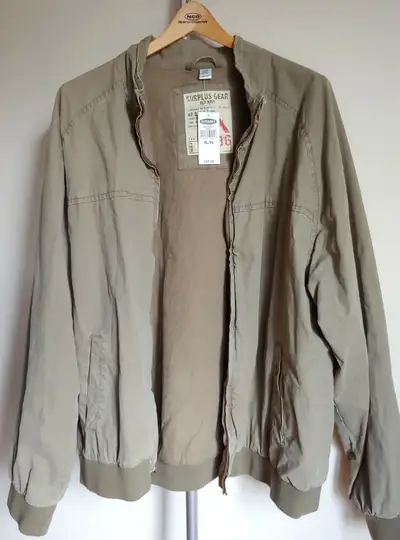 OLD NAVY XL khaki cotton canvas jacket, military-inspired, new, View more