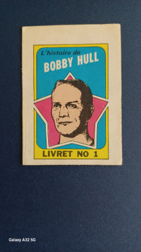 1971-72 O-Pee-Chee Bobby Hull Booklet -Livret Insert Français -