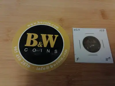 1917 Newfoundland 25 Cents F Coin, View more