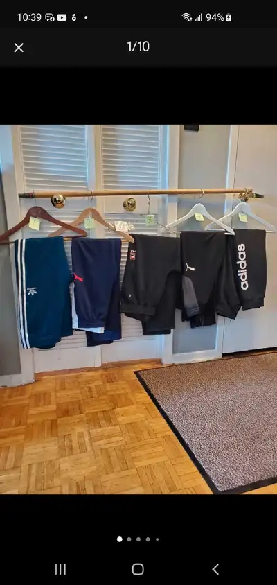 Price for Track Pants and Sweater and Zip is from $15 - $ 25 each only cash price firm. I have more...