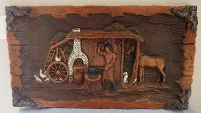 Blacksmith Wall Sculpture by Girotti Sculpture Art, View more