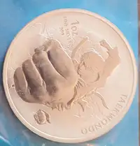 Pièce en argent/silver bullion taekwondo 1 oz silver .999