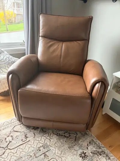 Leather recliner Glider, View more