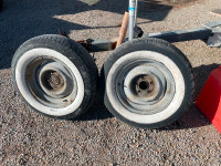 15” Galvanized Trailer Rims / Tires Are Bald But Hold Air