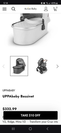 Uppababy bassinet 