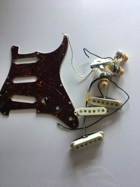 Tone dripper wired pickup set with pickguard