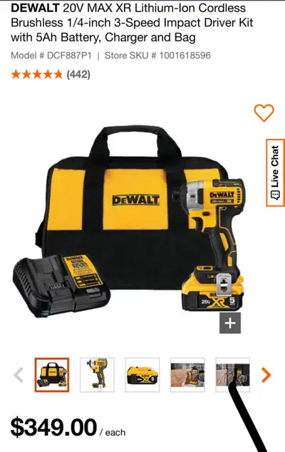 Dewalt impact battery charger, View more